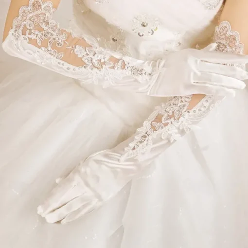 Polyester Knee-Length Glove Party / Evening / Stylish With Pure Color / Trim Wedding / Party Glove