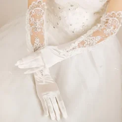 Polyester Knee-Length Glove Party / Evening / Stylish With Pure Color / Trim Wedding / Party Glove