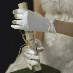 Polyester Wrist Length Glove Gloves / Imitation Pearl With Faux Pearl / Solid Wedding / Party Glove