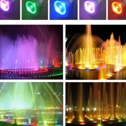 Pond Lights Underwater Fountain Light LED Submersible Spotlight RGB 16Colors Waterproof with Remote Control 10W DC12V Outdoor Garden Landscape Light 1PC 2PCS