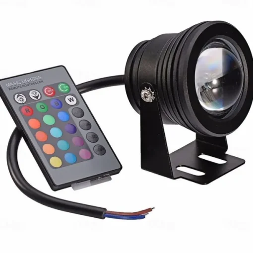 Pond Lights Underwater Fountain Light LED Submersible Spotlight RGB 16Colors Waterproof with Remote Control 10W DC12V Outdoor Garden Landscape Light 1PC 2PCS