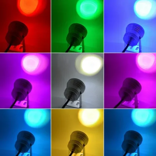 Pond Lights Underwater Fountain Light LED Submersible Spotlight RGB 16Colors Waterproof with Remote Control 10W DC12V Outdoor Garden Landscape Light 1PC 2PCS