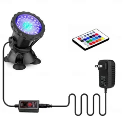 Pond Pool Lights 4/6/8 W Underwater Lights Waterproof Remote Controlled Decorative Color-changing 12V Suitable for Vases & Aquariums 36 LED Beads 1pc