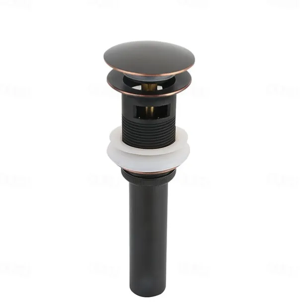 Pop Up Drain Stoper with Overflow SUS Stainless Steel Bathroom Vanity Sink Drain Lavatory Basin Sink Drain Chrome Finished