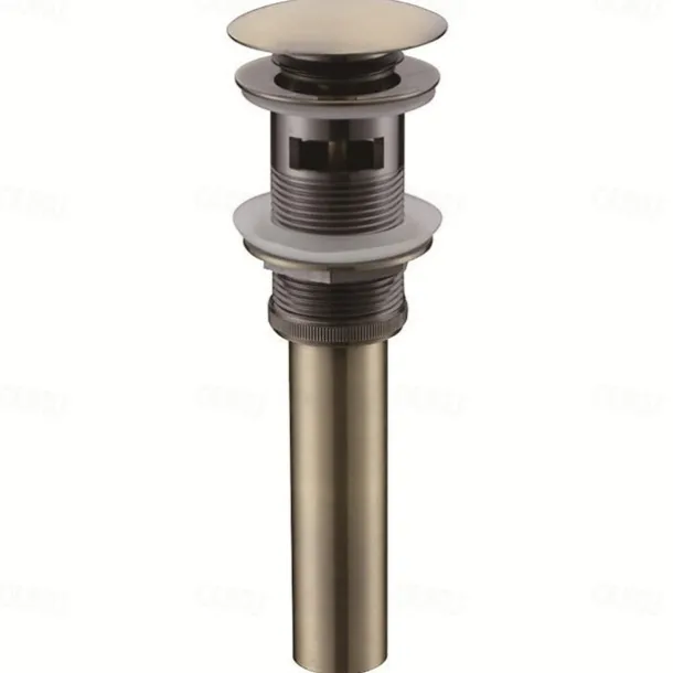 Pop Up Drain Stoper with Overflow SUS Stainless Steel Bathroom Vanity Sink Drain Lavatory Basin Sink Drain Chrome Finished