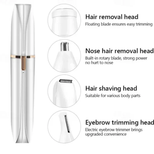 Portable 4 in 1 Electric Epilator Women Eyebrow Nose Lady Trimmer Facial Hair Removal Face Body Painless Female Shaver Depilator