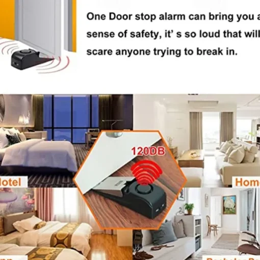 Portable Burglar-proof Doorstop Alarm Wireless Security System Home Hotel Bedroom Doorstop Locks