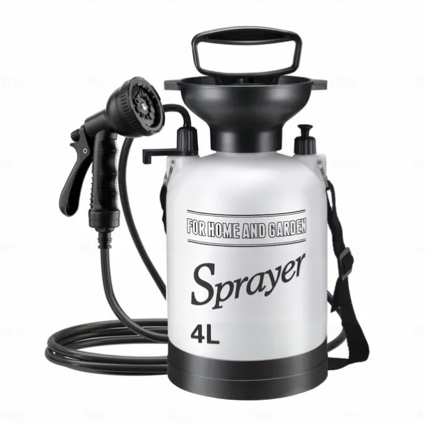 Portable Camping Shower, 10 Spray Modes, Insulated Pressure Sprayer, Warm Water Outdoor Shower for Hiking, Beach, Pet Washing