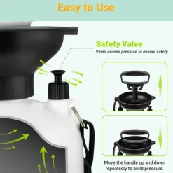 Portable Camping Shower, 10 Spray Modes, Insulated Pressure Sprayer, Warm Water Outdoor Shower for Hiking, Beach, Pet Washing