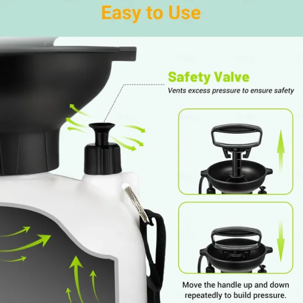 Portable Camping Shower, 10 Spray Modes, Insulated Pressure Sprayer, Warm Water Outdoor Shower for Hiking, Beach, Pet Washing