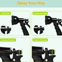 Portable Camping Shower, 10 Spray Modes, Insulated Pressure Sprayer, Warm Water Outdoor Shower for Hiking, Beach, Pet Washing