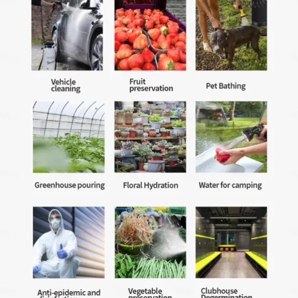 Portable Camping Shower, 10 Spray Modes, Insulated Pressure Sprayer, Warm Water Outdoor Shower for Hiking, Beach, Pet Washing