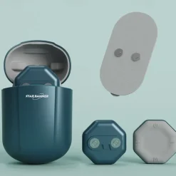 Portable Cordless TENS Massage Patch Pain Relief Muscle Stimulation Patch Rechargeable with Charging Case Electric Pulse Patch for Relaxation