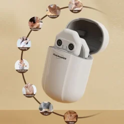 Portable Cordless TENS Massage Patch Pain Relief Muscle Stimulation Patch Rechargeable with Charging Case Electric Pulse Patch for Relaxation