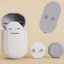 Portable Cordless TENS Massage Patch Pain Relief Muscle Stimulation Patch Rechargeable with Charging Case Electric Pulse Patch for Relaxation