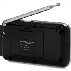 Portable Digital AM FM Radio Media Speaker MP3 Music Player Support TF Card / USB Disk with LED Screen Display and Emergency Flashlight Function