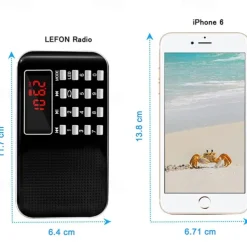 Portable Digital AM FM Radio Media Speaker MP3 Music Player Support TF Card / USB Disk with LED Screen Display and Emergency Flashlight Function