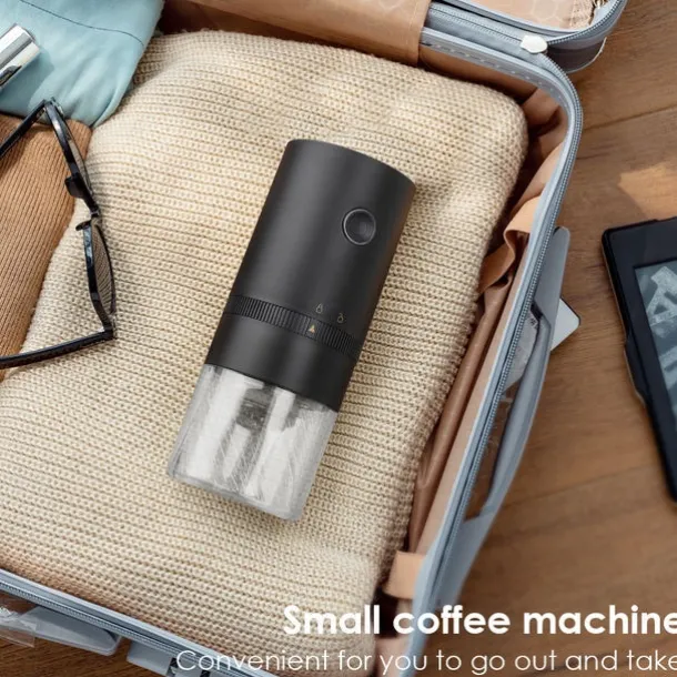 Portable Electric Coffee Grinder - USB Rechargeable, Professional Ceramic Grinding Core for Coffee Beans