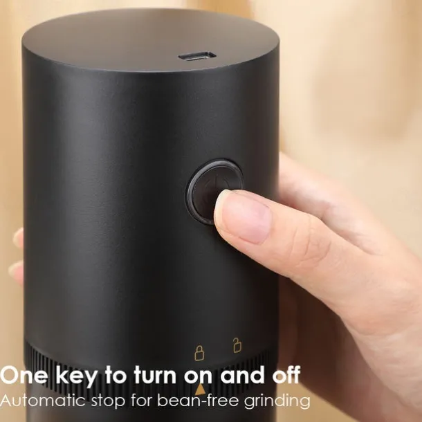 Portable Electric Coffee Grinder - USB Rechargeable, Professional Ceramic Grinding Core for Coffee Beans