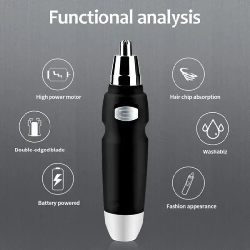 Portable Electric Ear Nose Trimmer Nose Hair Trimmer for Men Women Hair Removal Shaving Razor Eyebrow Trimmer Beard Shaver