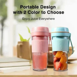 Portable Electric Juicer Smoothie Blender 4 Knife Mini Blenders USB Wireless Rechargeable Mixer Juicers Cup for Sports Travel