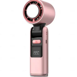 Portable Handheld Fan with Cooling Plate, 1-199 Speed Foldable Mini Fan with Stand, Hook & Lanyard, Up to 6H Use for Travel, Office, Home & Outdoor