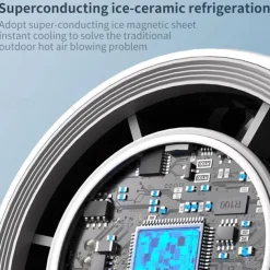 Portable Handheld Fan with Cooling Plate, 1-199 Speed Foldable Mini Fan with Stand, Hook & Lanyard, Up to 6H Use for Travel, Office, Home & Outdoor