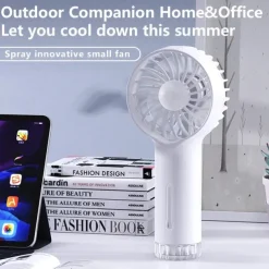 Portable Handheld Spray Fan – Large Wind Refillable Water Mist Cooling Fan for Outdoor and Travel