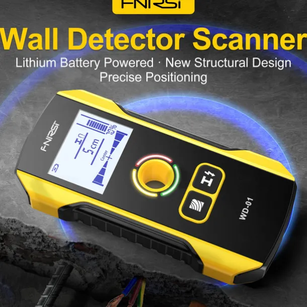 Portable Handheld Wall Scanner Wooden AC Wires Metal Pipes Rebars Detecting Tool Indicator Light Drill Hole Tool