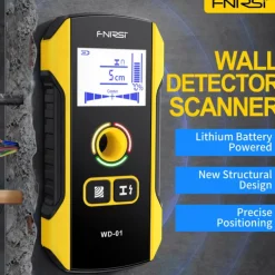 Portable Handheld Wall Scanner Wooden AC Wires Metal Pipes Rebars Detecting Tool Indicator Light Drill Hole Tool