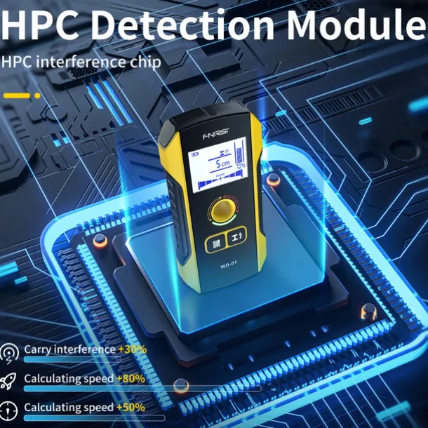 Portable Handheld Wall Scanner Wooden AC Wires Metal Pipes Rebars Detecting Tool Indicator Light Drill Hole Tool