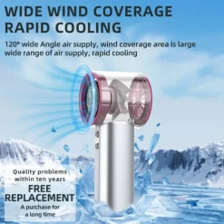 Portable High-Speed Fan Ultra-High Wind, 1–100 Stepless Speeds, LED Digital Display, Smart Touch Control, Anti-Loss Lanyard