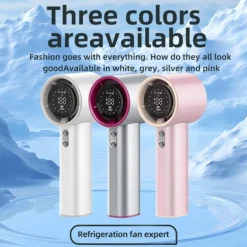 Portable High-Speed Fan Ultra-High Wind, 1–100 Stepless Speeds, LED Digital Display, Smart Touch Control, Anti-Loss Lanyard