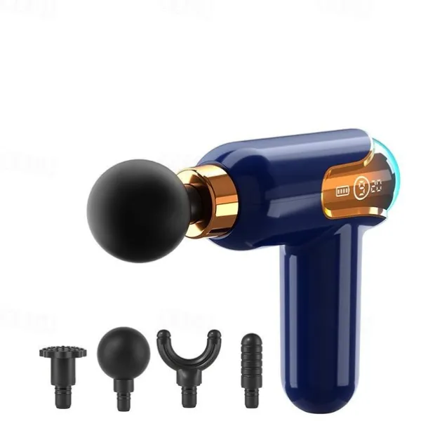 Portable LCD Massage Gun Deep Tissue Muscle Electric Massager For Leg Body Neck Shoulder Pain Relief Sport Relaxation(1pcs)