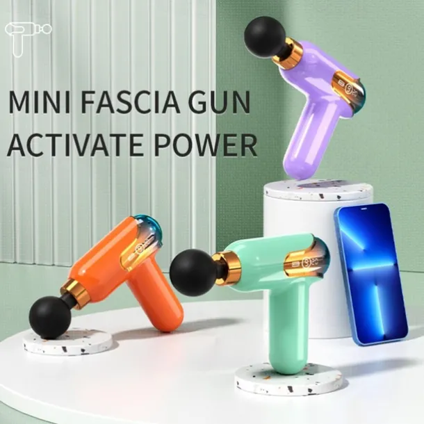 Portable LCD Massage Gun Deep Tissue Muscle Electric Massager For Leg Body Neck Shoulder Pain Relief Sport Relaxation(1pcs)