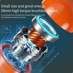 Portable LCD Massage Gun Deep Tissue Muscle Electric Massager For Leg Body Neck Shoulder Pain Relief Sport Relaxation(1pcs)