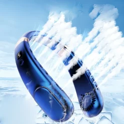 Portable Leafless Neck Fan – Quiet Mini Sports Fan with Strong Wind, USB Rechargeable for Outdoor Activities