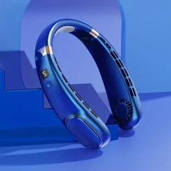 Portable Leafless Neck Fan – Quiet Mini Sports Fan with Strong Wind, USB Rechargeable for Outdoor Activities