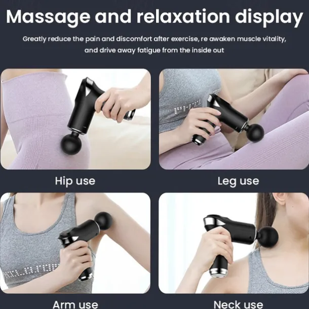 Portable Massage Gun High Frequency Muscle Vibration Massager For The Whole Body Deep Relaxation Muscle Pain Relief Fitness Massager