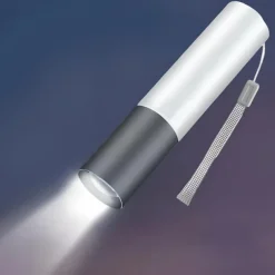 Portable Mini LED Flashlight, LED Torch Rechargeable 3 Lighting Modes Waterproof Retractable Powerful Light Torch Outdoor Zoom Torch