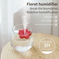 Portable Mist Maker Cool Mist Air Humidifier Mini USB Flower Humidifier Bottle Aroma Diffuser for Home Office Room