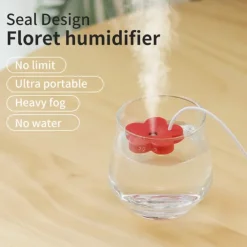 Portable Mist Maker Cool Mist Air Humidifier Mini USB Flower Humidifier Bottle Aroma Diffuser for Home Office Room
