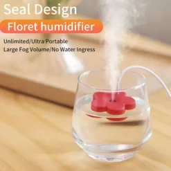 Portable Mist Maker Cool Mist Air Humidifier Mini USB Flower Humidifier Bottle Aroma Diffuser for Home Office Room