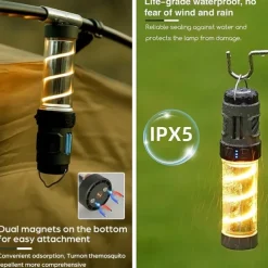 Portable Mosquito Repeller with Camping Light – Rechargeable Magnetic Mosquito Repellent Lamp for Fishing, Hiking, and Tents