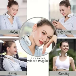 Portable Neck & Shoulder Massager With Deep Tissue Kneading USB Rechargeable