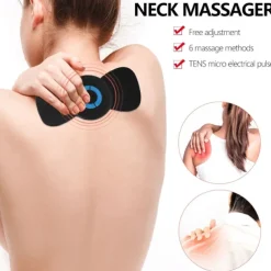 Portable Neck Body Massager Microcurrent Muscle Relief Pain Mini Electric Convenient Intelligent Cervical Massage Stickers Meridian Massager