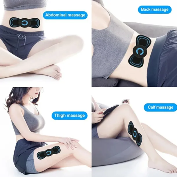 Portable Neck Body Massager Microcurrent Muscle Relief Pain Mini Electric Convenient Intelligent Cervical Massage Stickers Meridian Massager