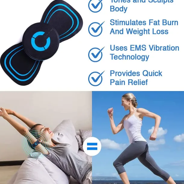 Portable Neck Body Massager Microcurrent Muscle Relief Pain Mini Electric Convenient Intelligent Cervical Massage Stickers Meridian Massager