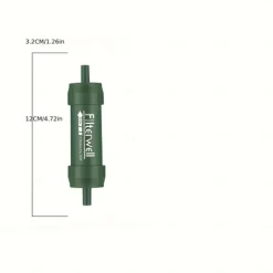 Portable Outdoor Survival Water Filter Straw for Camping, Hiking, and Wilderness Purification 1PCS