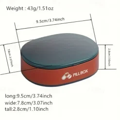 Portable Pill Organizer - Compact, Sealed Pill Case for Traveling, on-the-go Medication Storage - Multi-compartment Waterproof Candy Box for Storing Pills